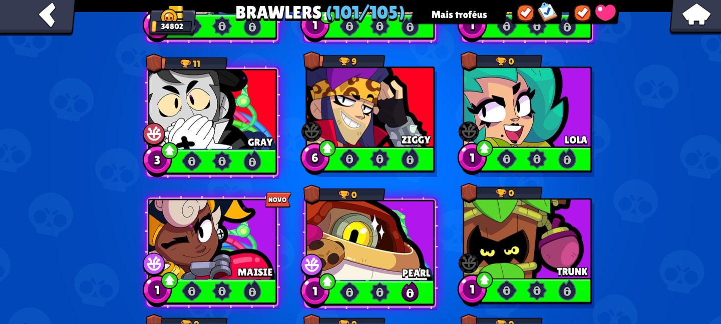 CONTA DE BRAW STARS COM 34K DE TROFÉUS