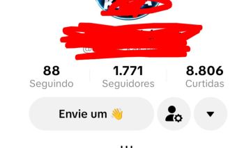 Conta do tik Tok com 1775 seguidores
