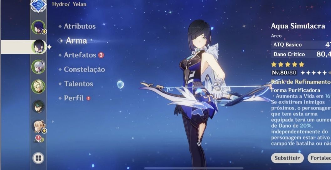 Conta Genshin Impact rank 55