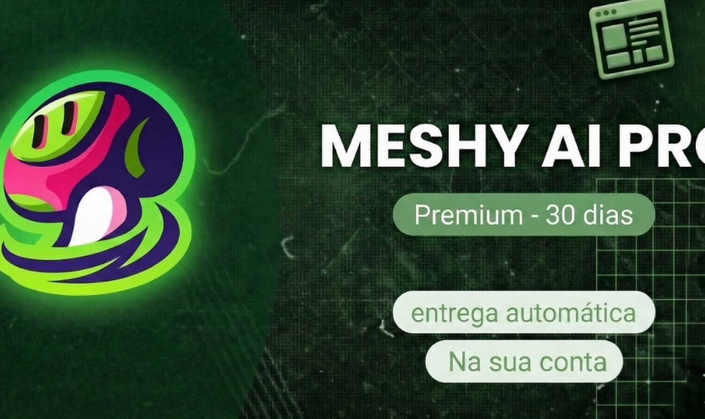 Meshy AI & Recarga de Premium | Entrega Automática (Blend / Blender)