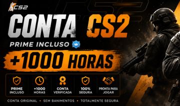 Conta CS2 Prime incluso 1000h + Email de criação