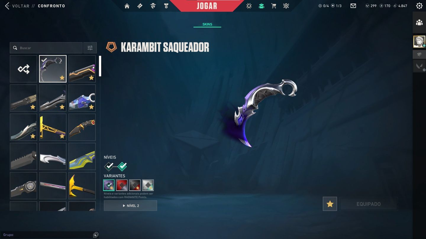 Conta valorant full acesso com muita skin