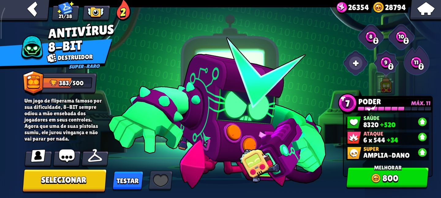 BRAWL STAR| 37.987 Troféus |107 Brawler | Muitos Poder 11 | Conta Completo