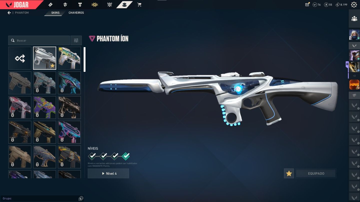 CONTA DIAMANTE 1, KARAMBIT ION VANDAL GAIA E AEMONDIR, PHANOTM ION, ETC.