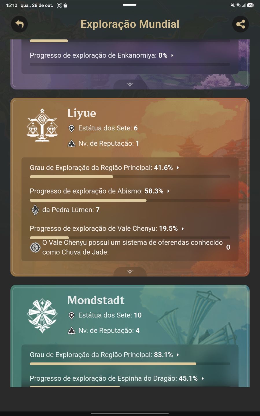 NEGOCIAVEL - CONTA GENSHIN 13 T5 - JA PASSA ABISMO MAS TEM MUITO POTENFIAL AINDA