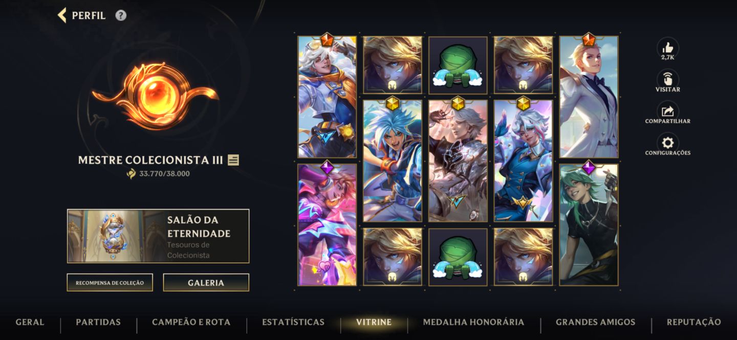 Conta mono ezreal 140+ skins