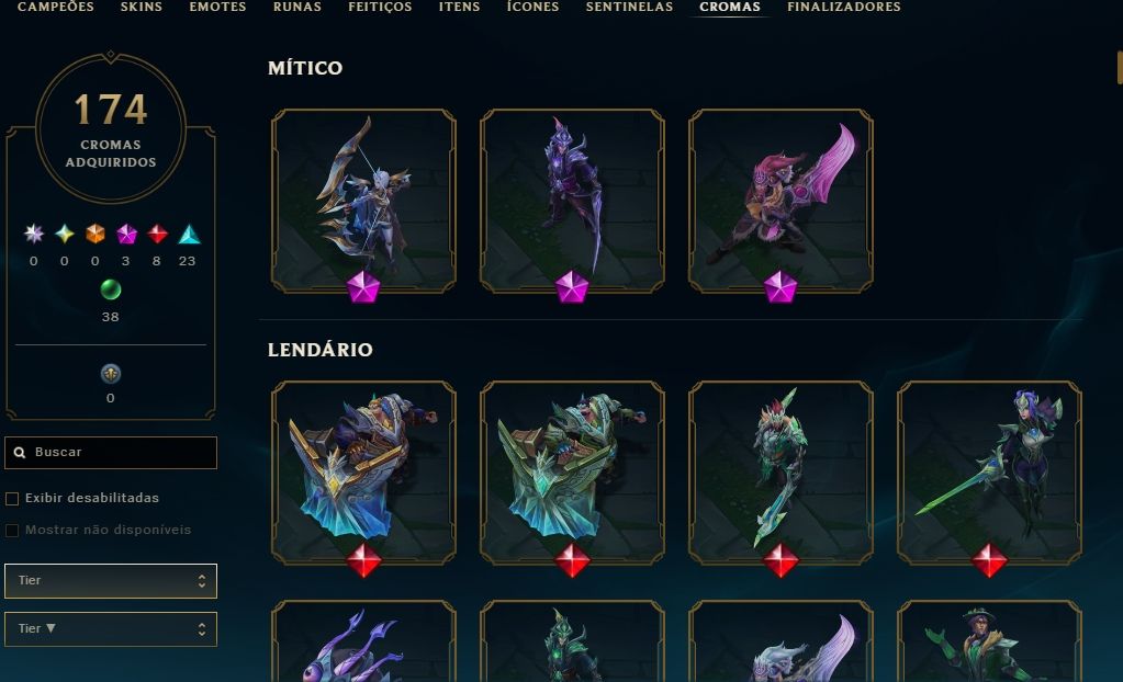 Conta LOL/Valorant Season 5, Skins de Prestigio e Gacha, Diamante