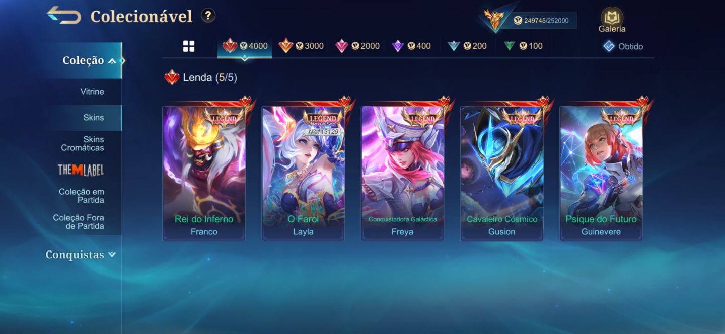 Conta com 5 Legends