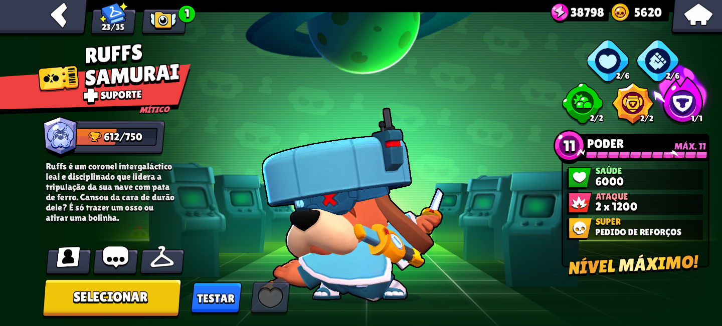 Conta brawl stars com Full acesso, criada em 2018, com Shelly estelar