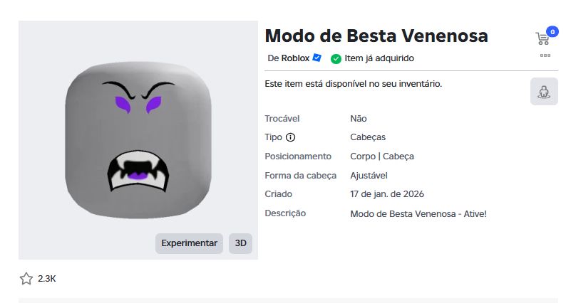 CONTA ROBLOX 2018 PURPLE BEAST MODE