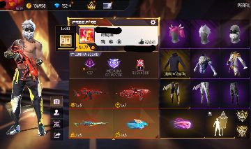 Conta free fire gemada level 79 32k likes com barbinha, bandeirao, 800 peitorais