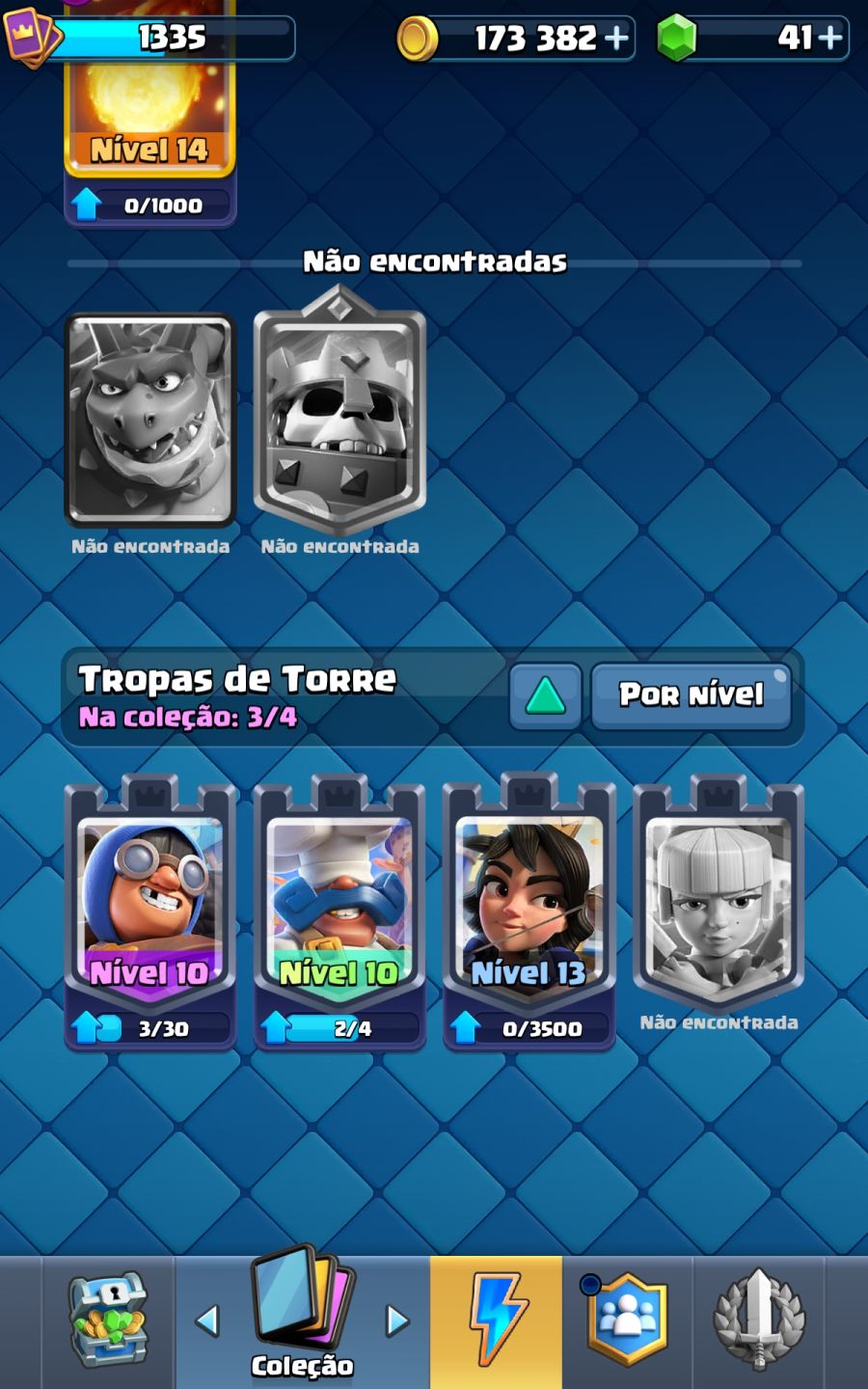 CONTA CLASH ROYALE TOP 9.161 TROFÉUS 173K OURO 121/123 CARTAS