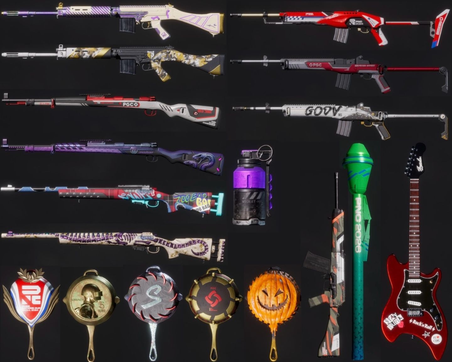 CONTA PUBG LVL500 7 PROGRESSIVAS 6500H + CARRO + SKINS RARAS