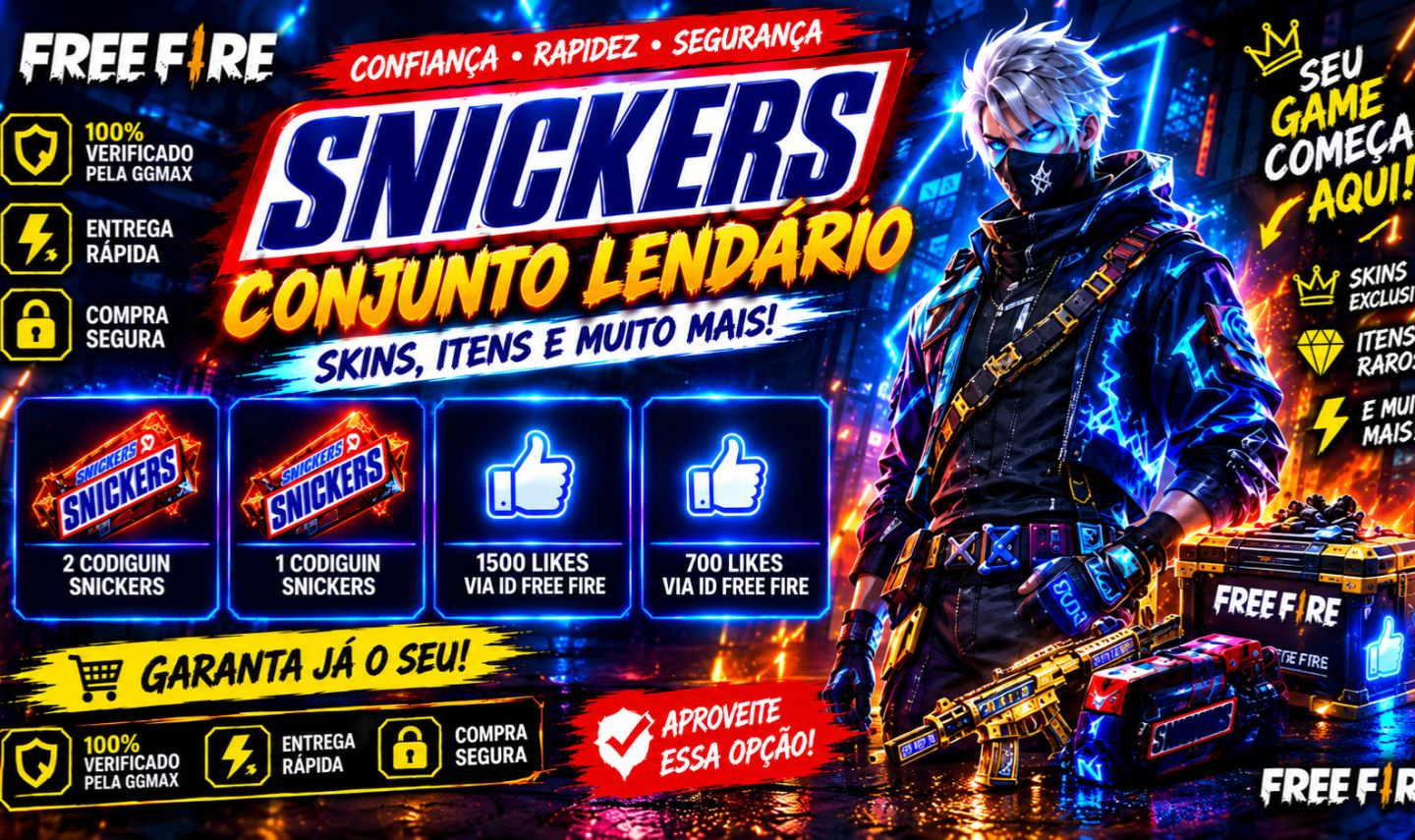 CODIGUIN SNICKERS FREE FIRE (ENTREGA AUTOMATICA) 100% VERIFICADO GGMAX