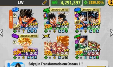DB LEGENDS, LR GOKU 10 ESTRELAS + TIME ESTRELADO COM 1 ZENKAI(ANDROID/iOS)