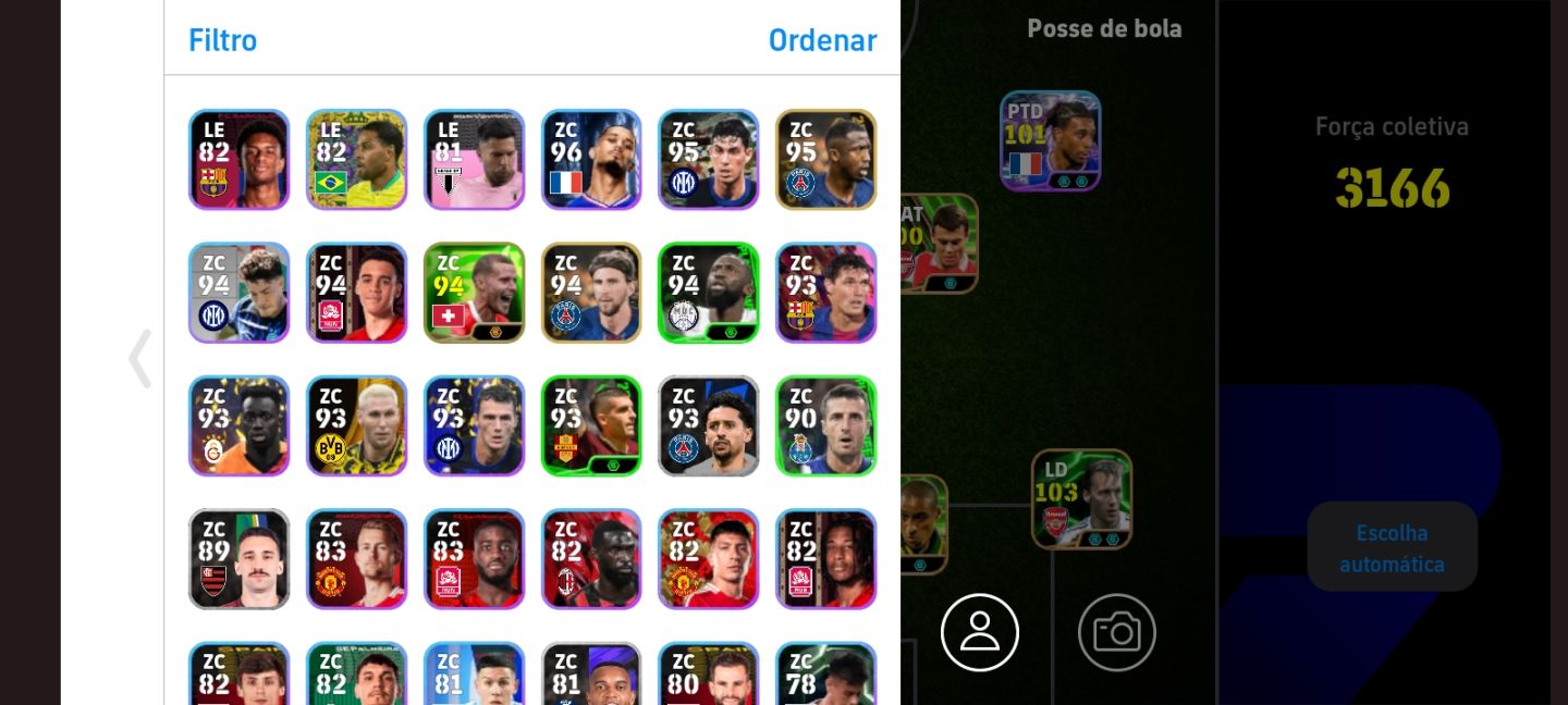 Conta eFootball 3166 de Força Coletiva | Full Épicos e Big Time