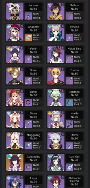 Conta Veterana Genshin Impact (Servidor América) AR 60 + Honkai Star Rail Bonus