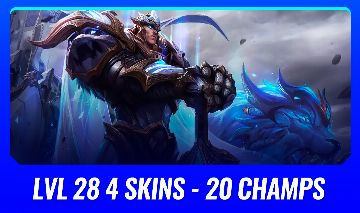 ( LVL 28 GAREN DEUS REI ) 4 SKINS 18 CHAMPS ( SERVER BR - SEM ELO )