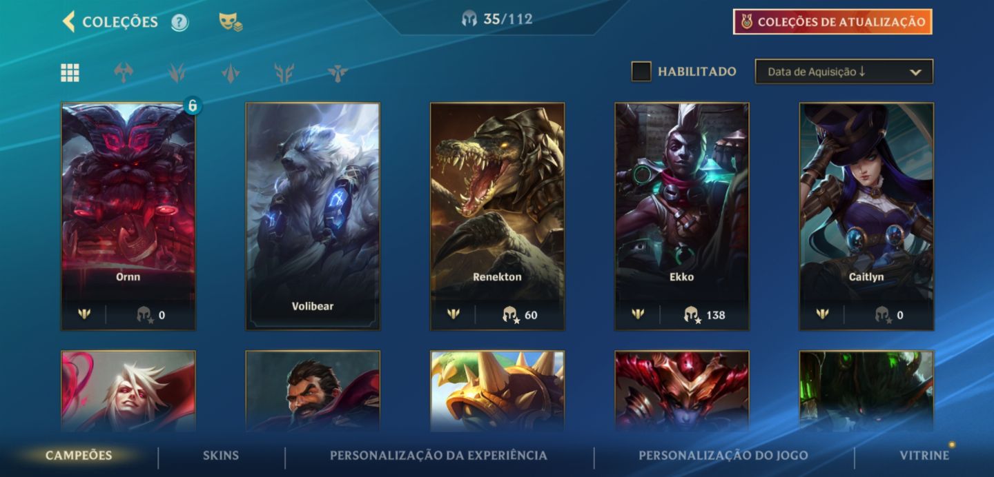 Conta ótima para upar!!!