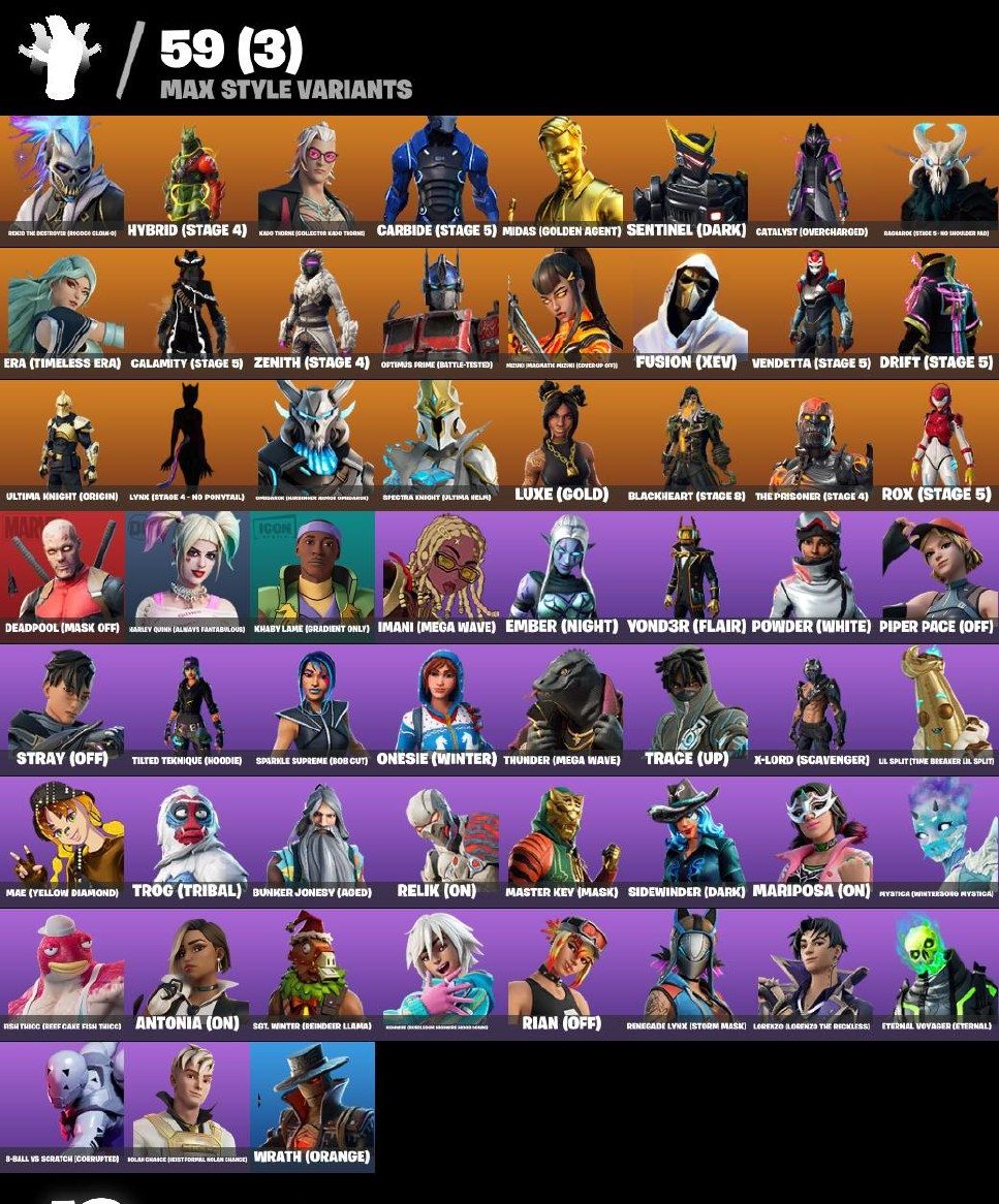 Conta Fortnite OG - Várias skins, emojis e outras coisas raras.