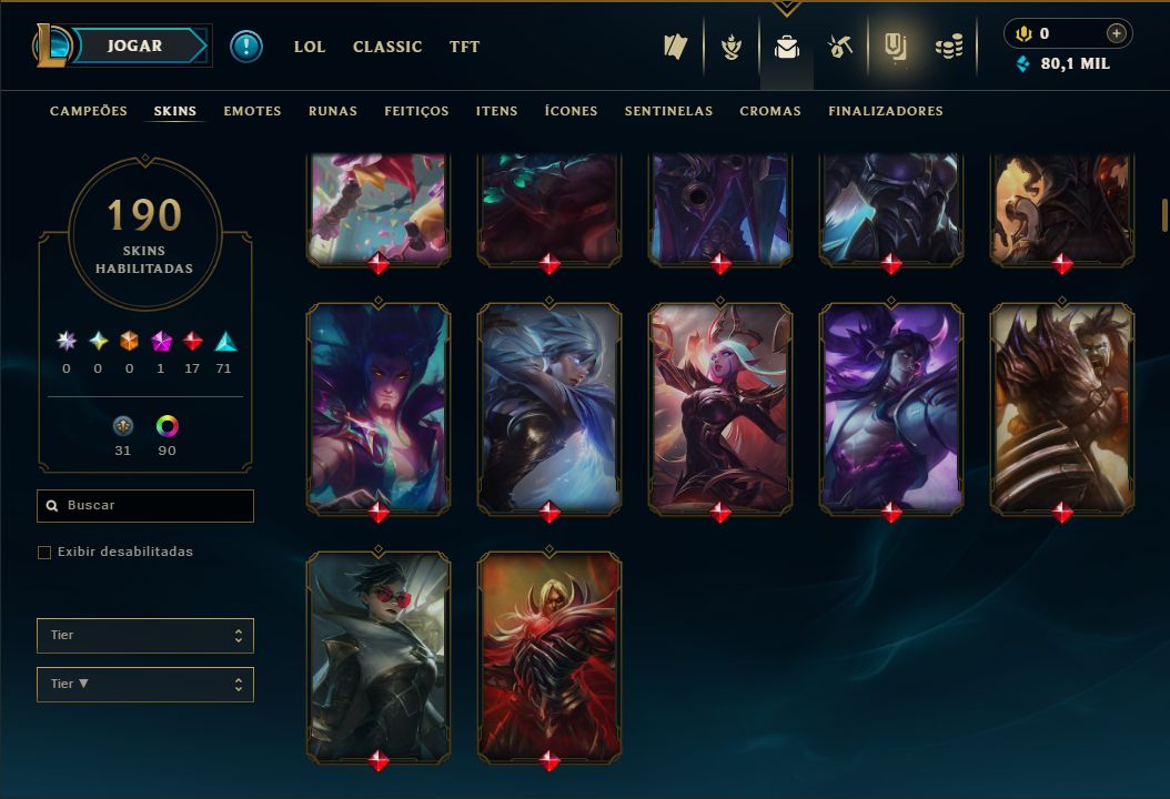 SKIN LENDÁRIA RIVEN EMISSÁRIA + [ CONTA COM 200 SKINS HABILITADAS ] + TROCA NICK