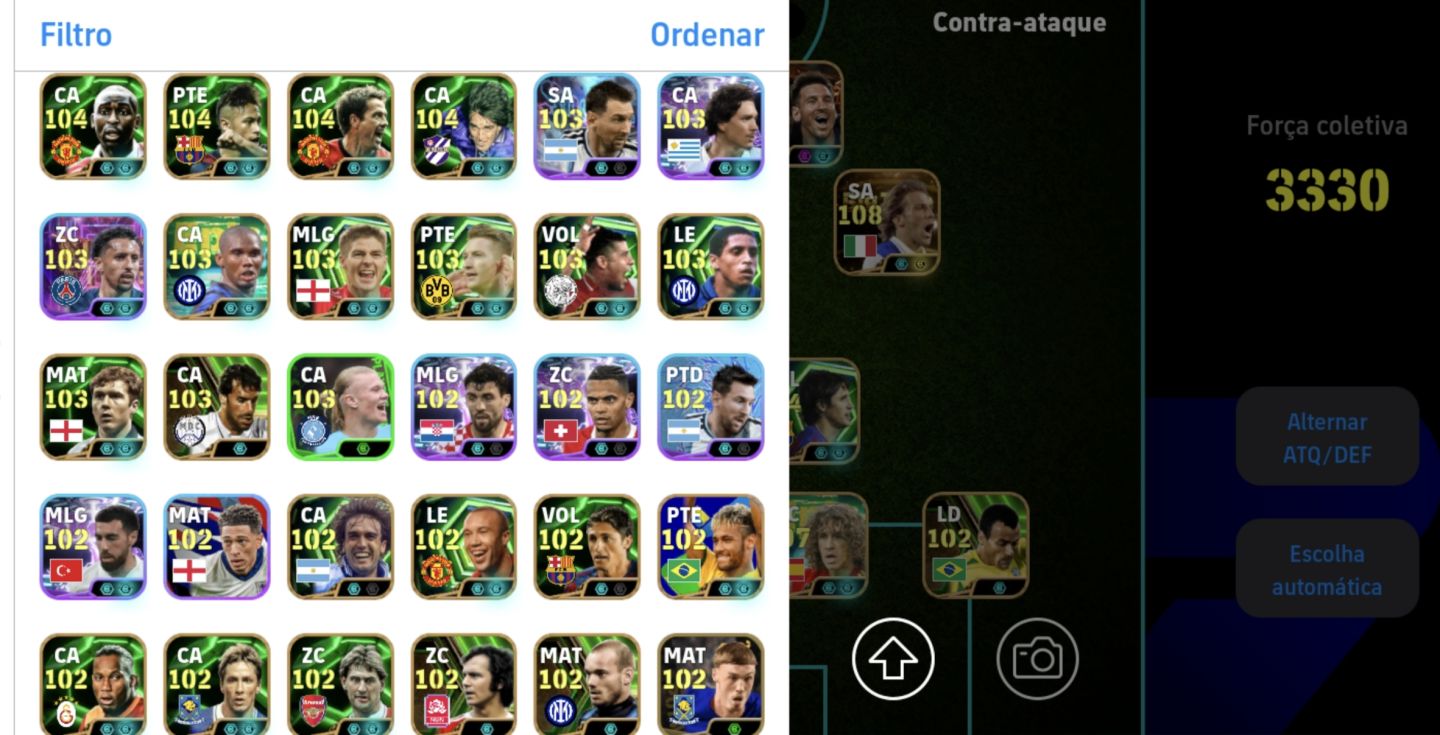 Conta efootball fulll Del Piero, best, hard, Messi msn, van der sar e mais