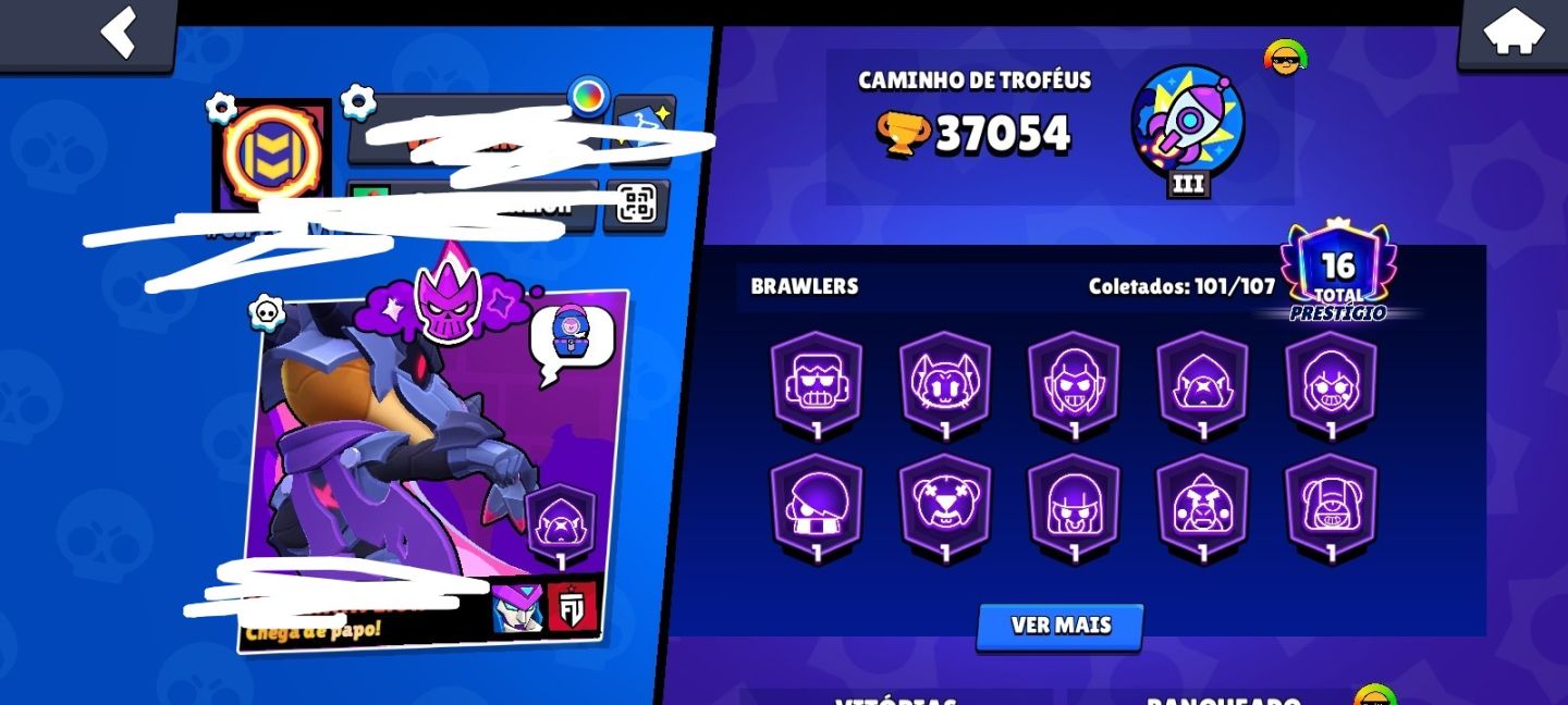 Contas Brawl Stars Full Acesso (37K DE TROFÉUS) SKINS RARAS