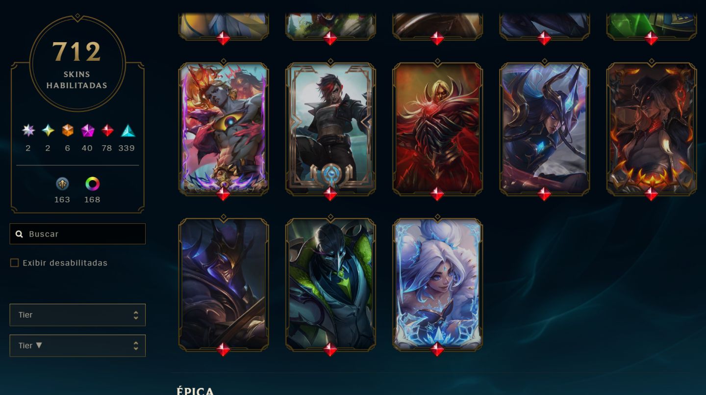 CONTA LOL | MUITAS SKINS + CAMPEÕES | PRONTA PARA JOGAR