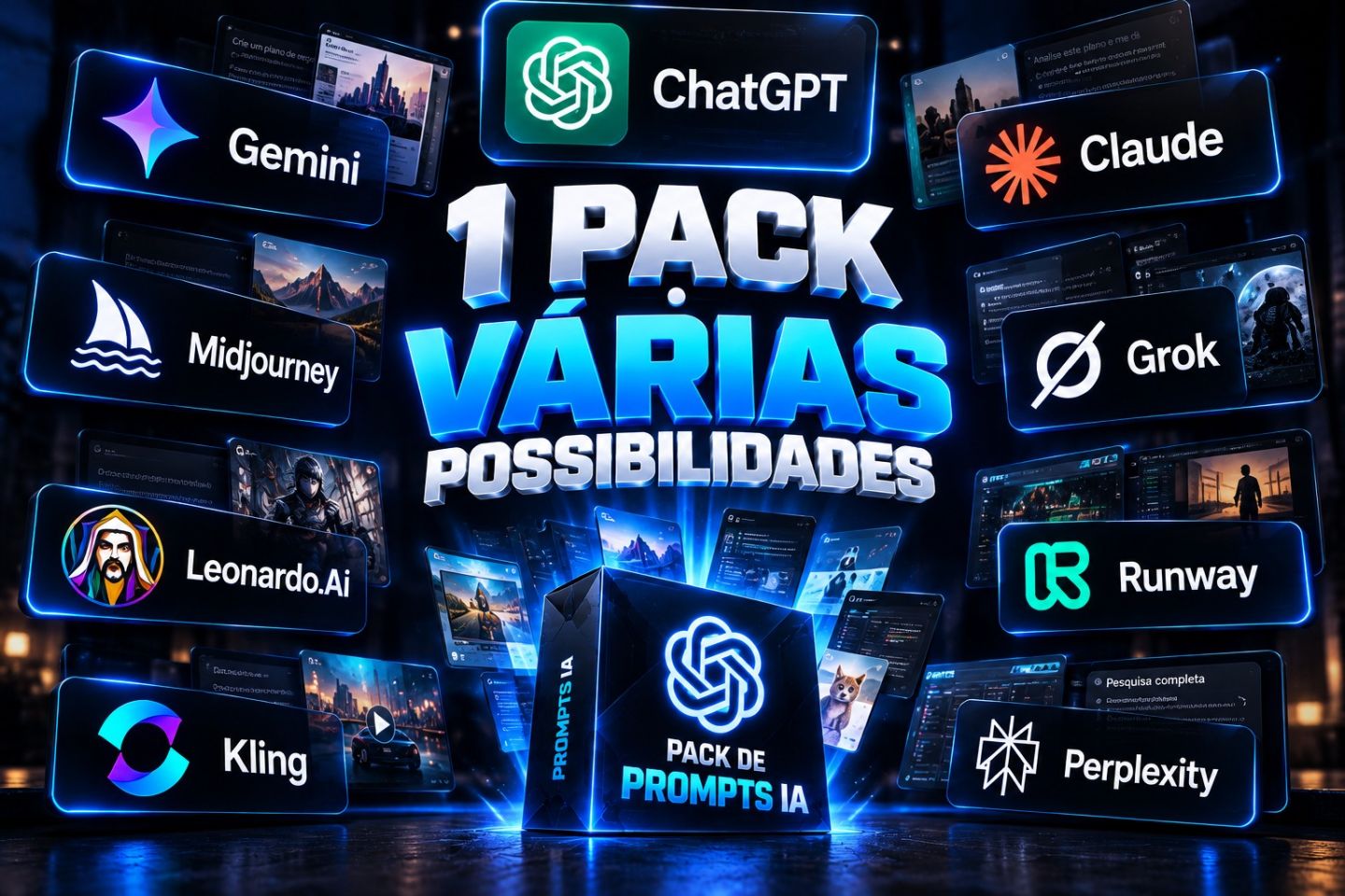 MEGA PACK IA 2026 PROMPTS SECRETOS para ChatGPT, Vendas, Imagens e Muito Mais