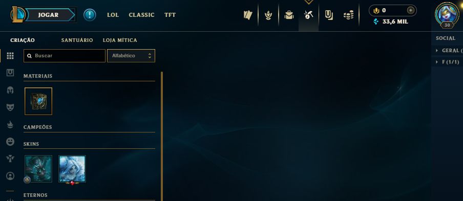 Conta lvl30 unranked pra smurf com zeri inverno magico