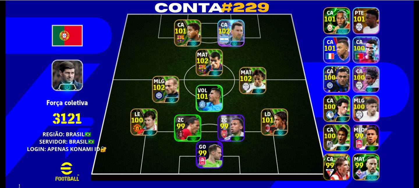 [Android/iOS] Contas eFootball Mobile 2027 | Várias Opções