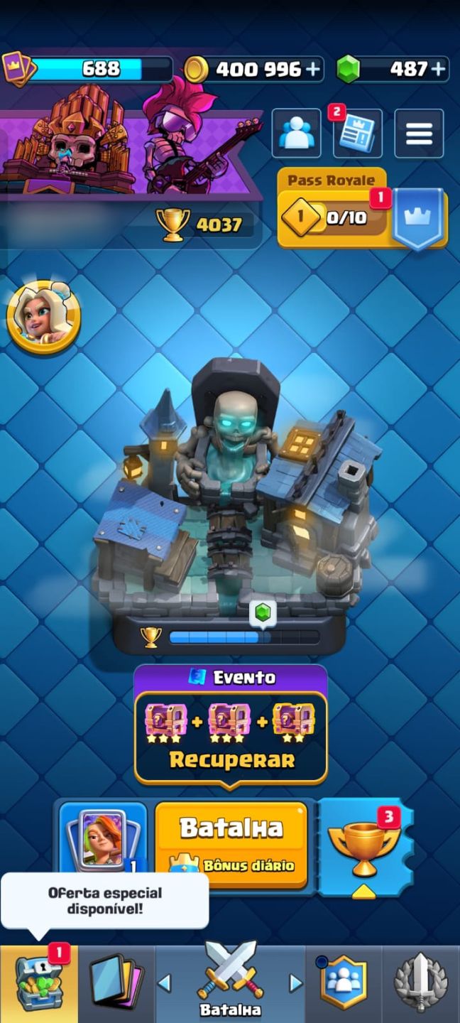 Contas de Clash Royale - Mínimo 1K Troféus