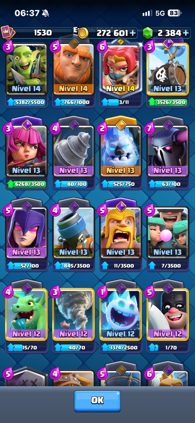 Conta Clash Royale