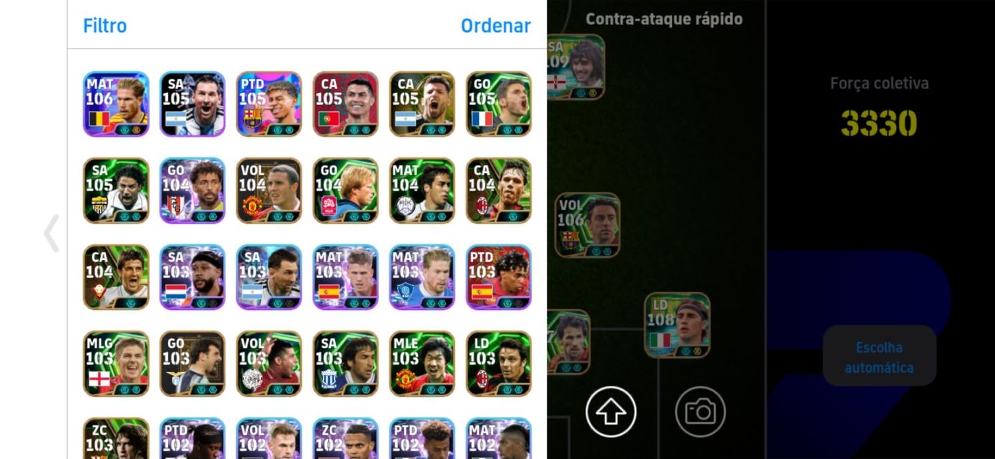 CONTA DE EFOOTBAL COM NEYMAR,gullit,del pierro novo zaga top,mbappe , dembele cr
