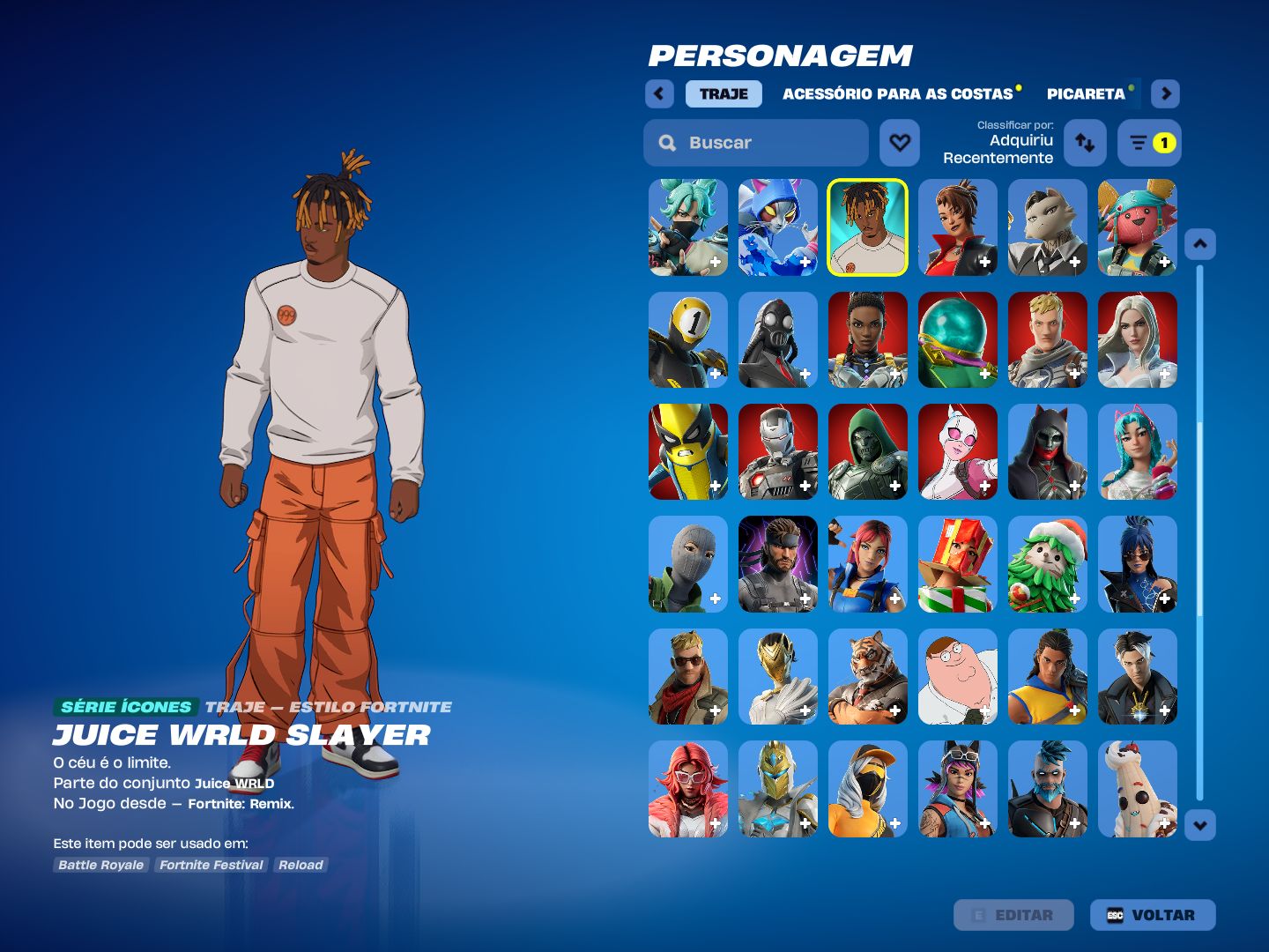 Conta Full Acesso Barata com 99 Skins + Itens Raros