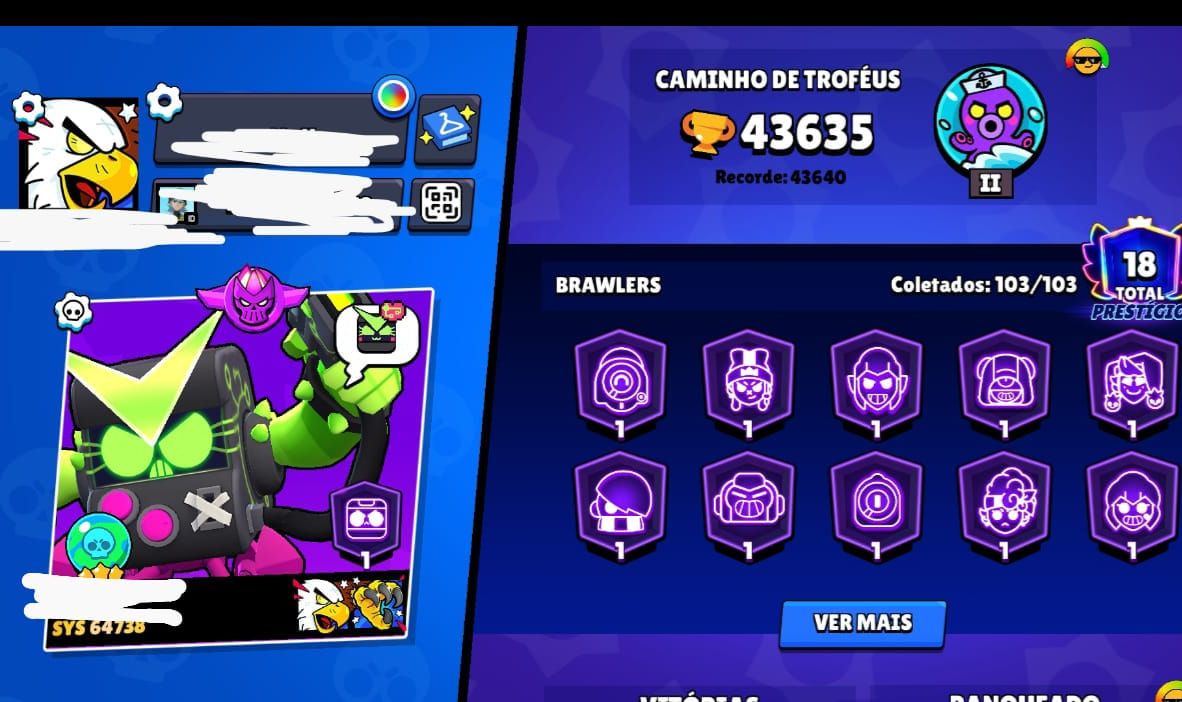 CONTA BRAWL STARS COM 8 BIT VIRUS E ANTIVIRUS