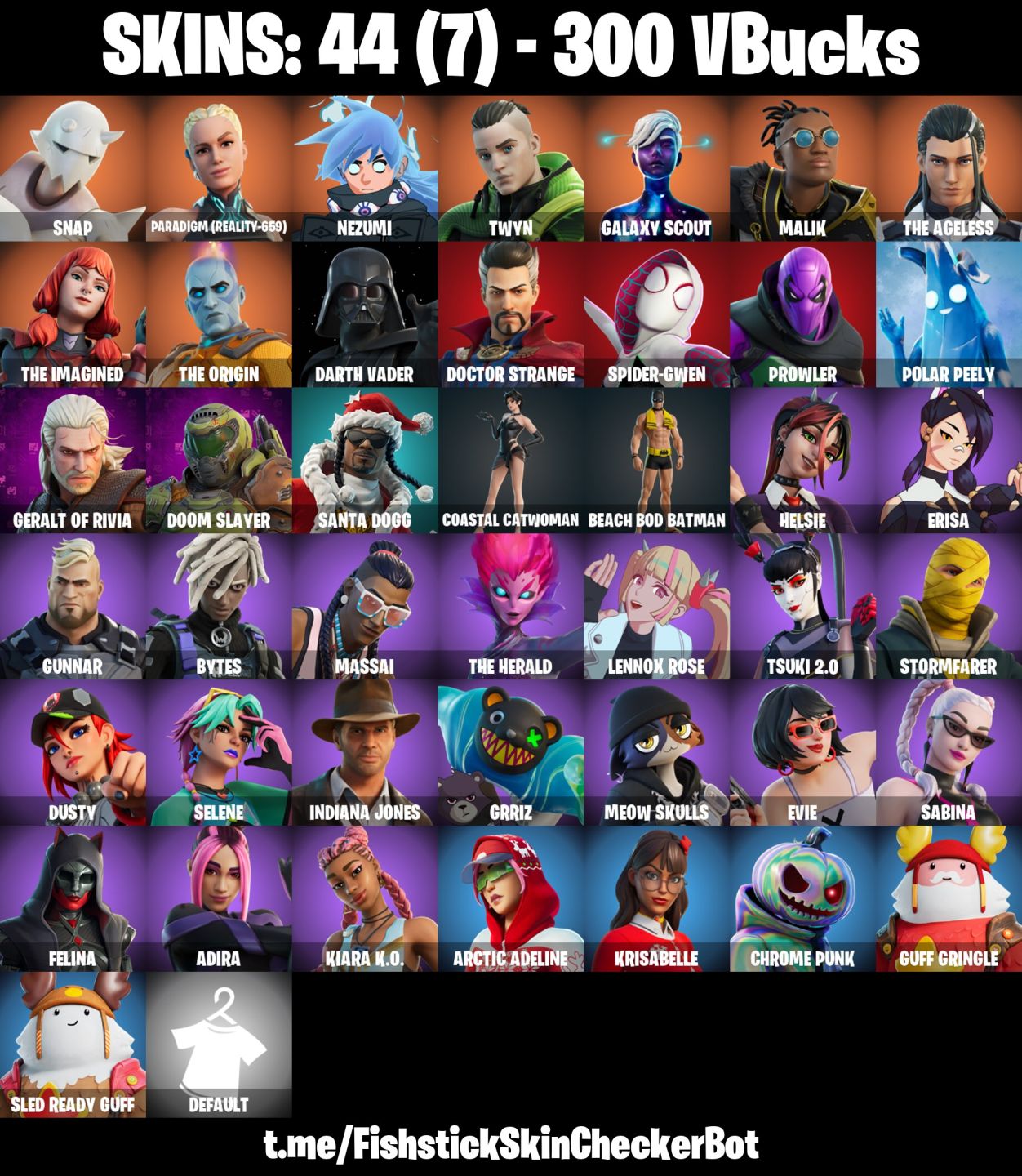 Conta Fortnite com Galaxy Scout | Malik | The Ageless | The Imagined e 44 Skins