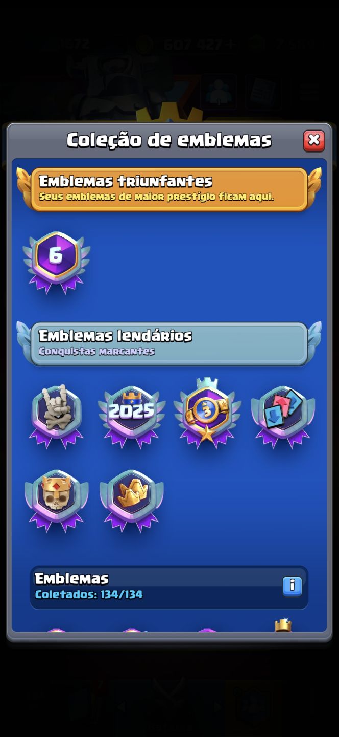 Conta CRL Nível 16 Máx | 7.500 Gemas | Todas as Cartas | Conta Raríssima