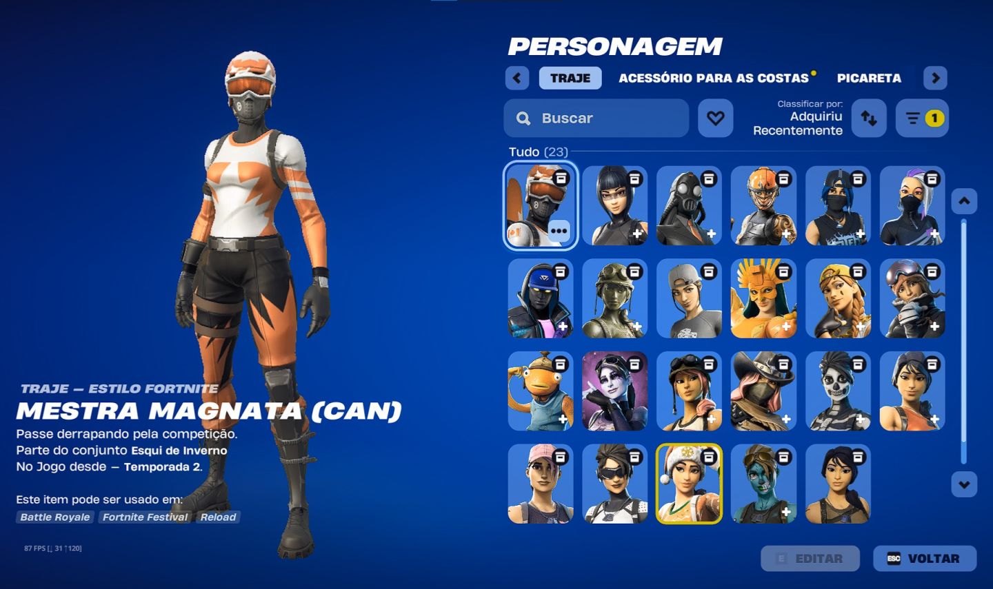 Conta de Fortnite