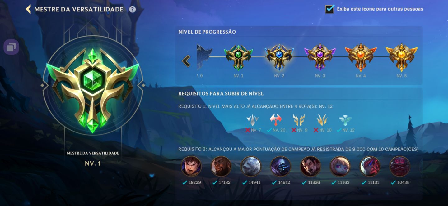 CONTA WILD RIFT MONARCA/LENDA 65,8K COLECÃO MAIN TOP