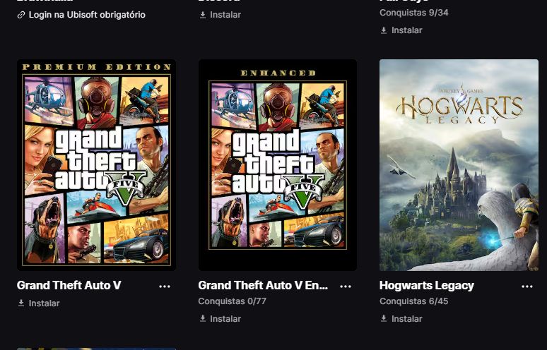 CONTA EPIC COM VARIAS SKINS DE FORTNITE DE BONUS GTA V, HOGWARTS LEGACY