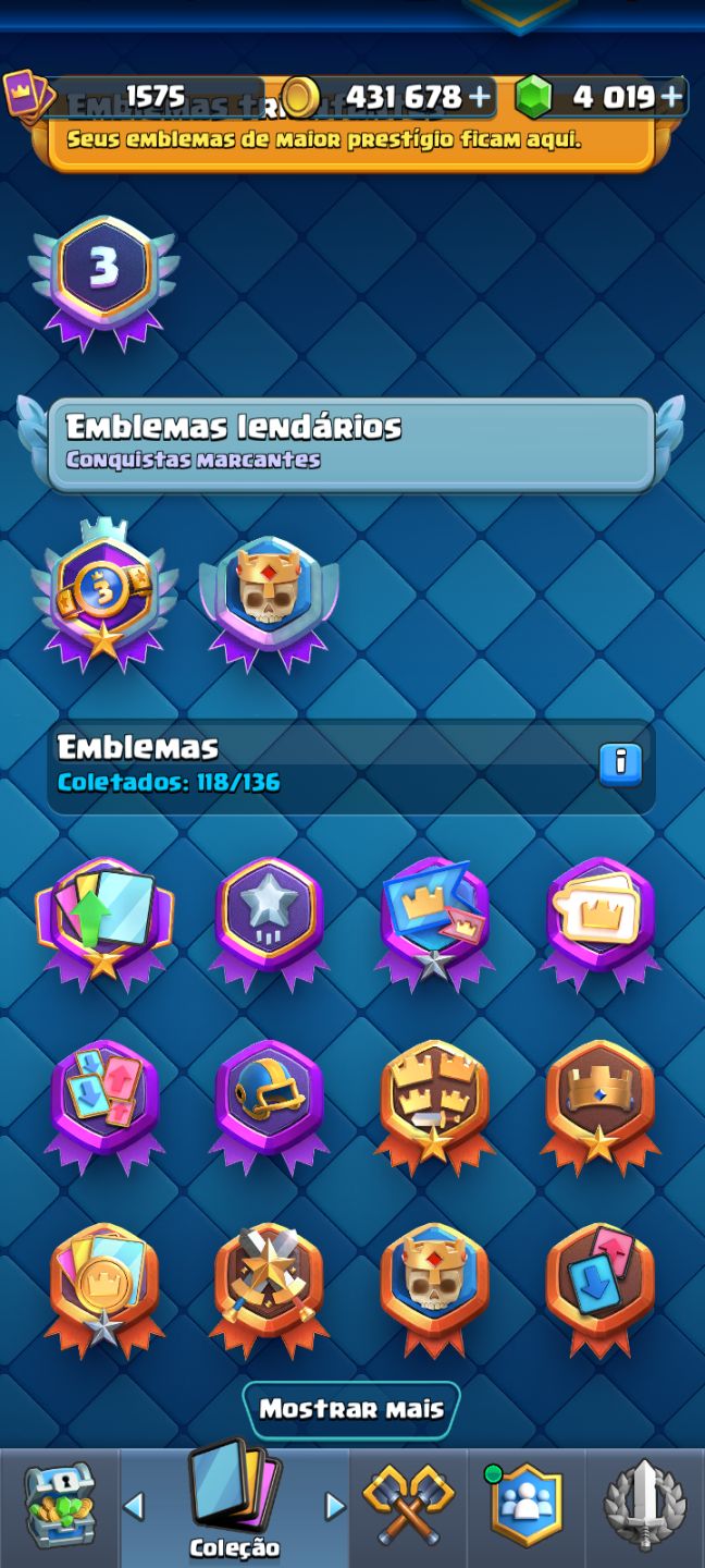 Conta Clash Royale 10k 122/122