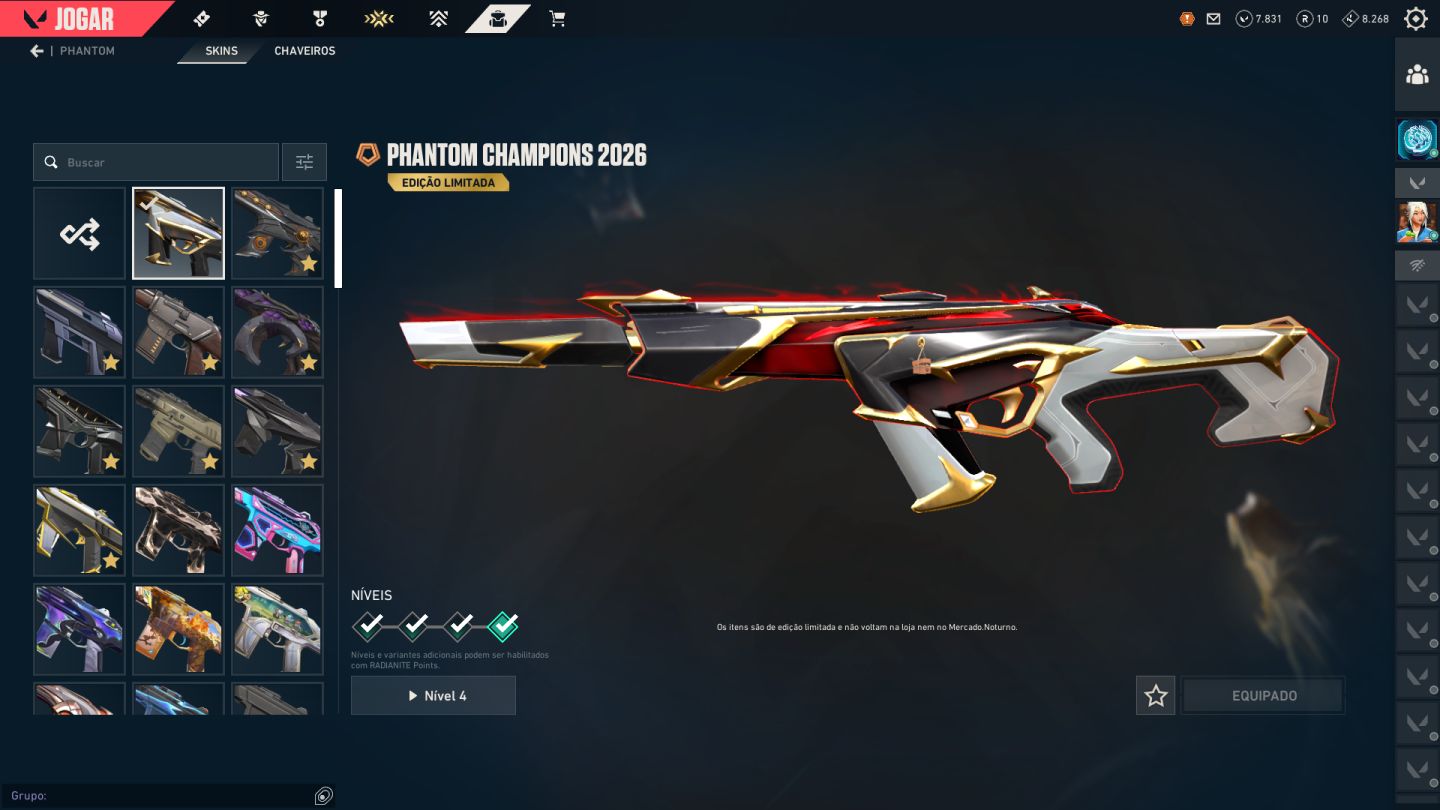 CONTA COM MUITAS SKINS INCLUINDO CHAMPIONS 26