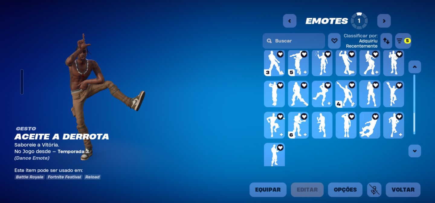 Conta fortnite bundle travis passe capítulos 3/4 completo