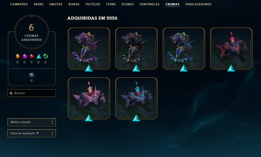 CONTA PLATINA / VEIGAR CRIPTA DE MAGMA / KHAZIX ESTRELA NEGRA / 16 SKINS /14KEA