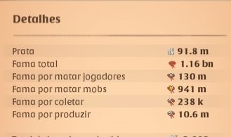 Conta 1BN Fama, 140M Prata total, Armas pelo menos nos 70, so Jogar e divertir!
