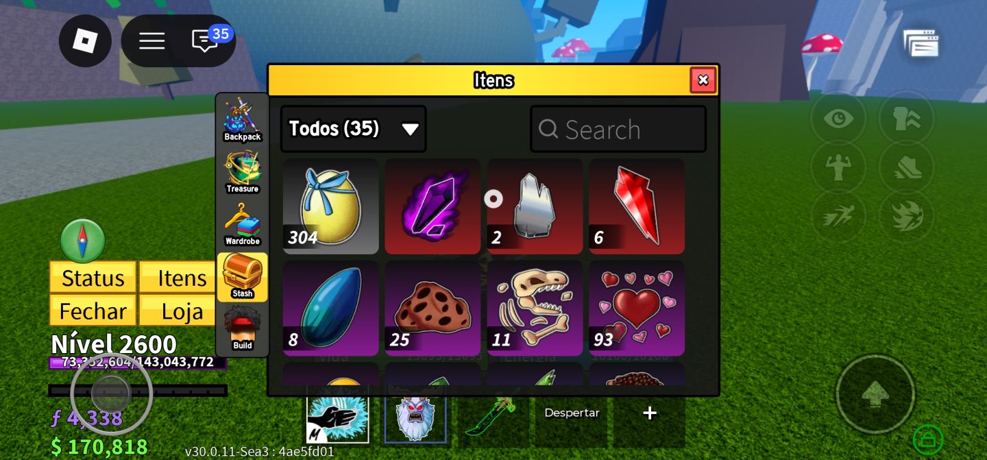 Conta blox fruits Gemada