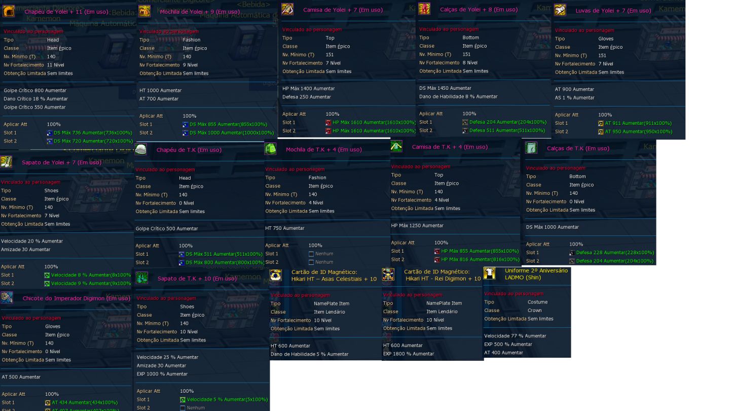 Conta Tamer 157 - OMM, SusaEx, 13 SSS+ - Servidor: Alphamon (LADMO)