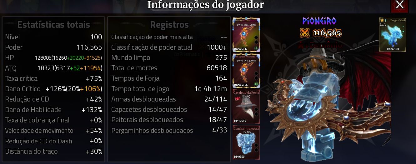 CONTA DE IRON SOUL END GAME 18K DE ATK