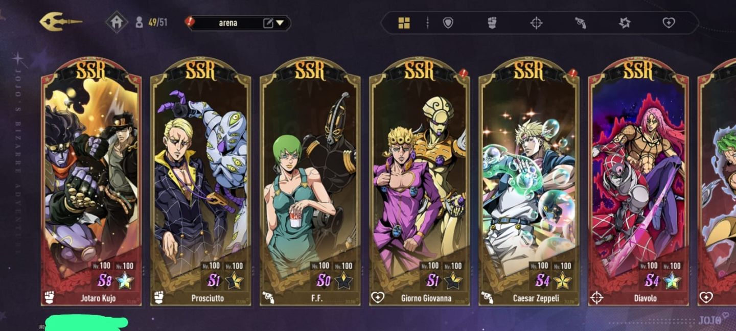 Jojo GS nível 26 conta top no servidor e região